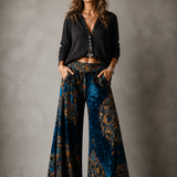 Lucy | Boho Print Wide-Leg Palazzo Trousers
