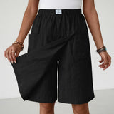 Saskia | Wrap-Front Skort with Patch Pockets