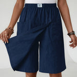 Saskia | Wrap-Front Skort with Patch Pockets