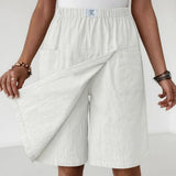 Saskia | Wrap-Front Skort with Patch Pockets