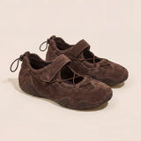 Jasmine | Mary Jane Walking Shoes with Criss-Cross Elastic Laces