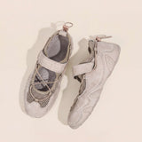 Jasmine | Mary Jane Walking Shoes with Criss-Cross Elastic Laces