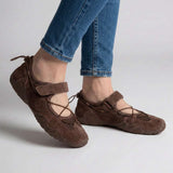 Jasmine | Mary Jane Walking Shoes with Criss-Cross Elastic Laces