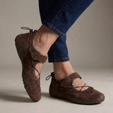 Jasmine | Mary Jane Walking Shoes with Criss-Cross Elastic Laces