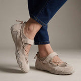 Jasmine | Mary Jane Walking Shoes with Criss-Cross Elastic Laces