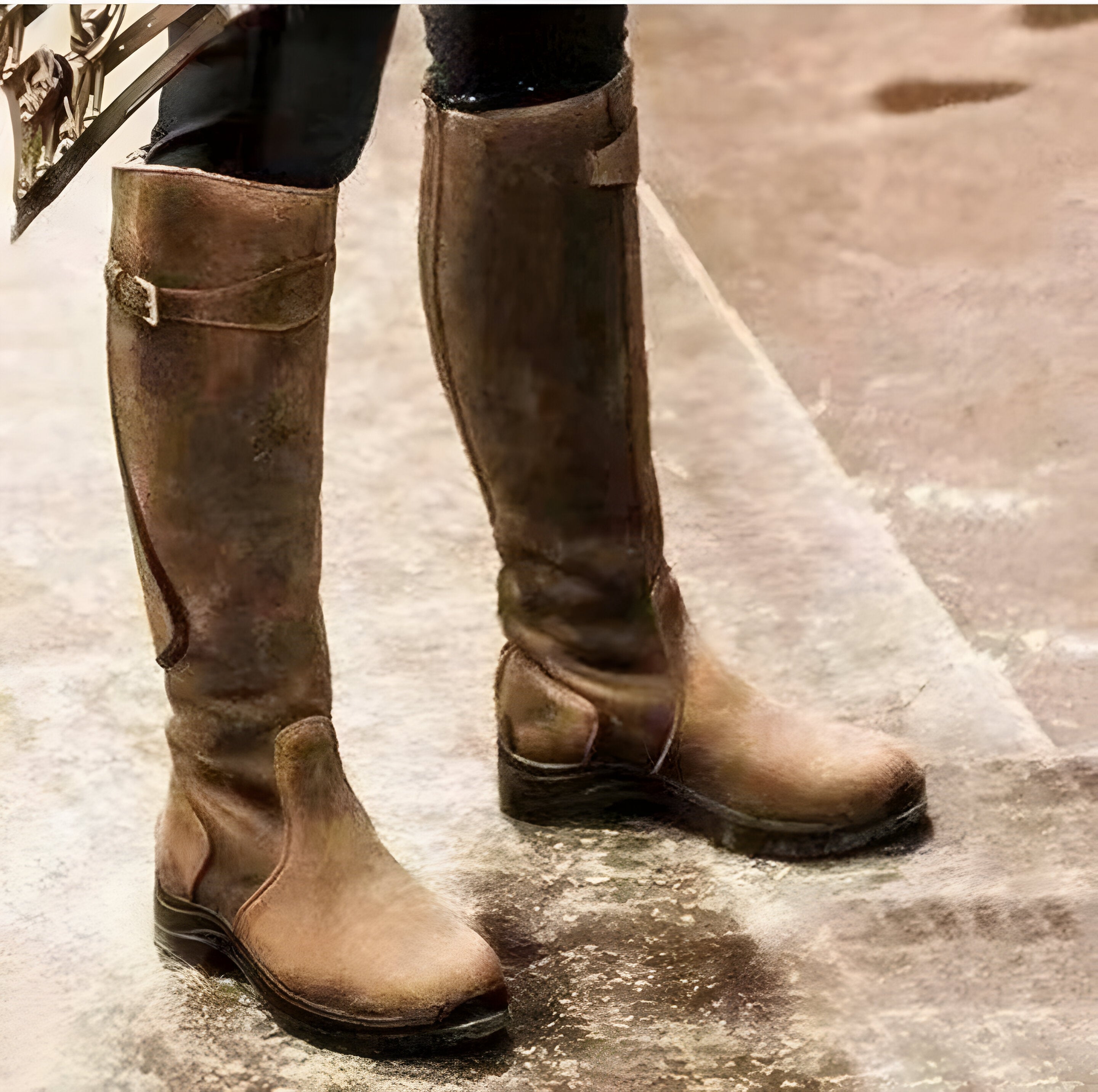 Riri Orthopedic Leather Boots Brown, photo studio