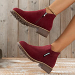 Mary | Ankle Boots with a Low Block Heel and Side Zip