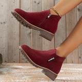 Mary | Ankle Boots with a Low Block Heel and Side Zip