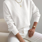 White High-Neck Jumper