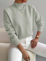 White High-Neck Jumper