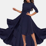 Marie | Belted Three-Quarter Sleeve Midi Dress