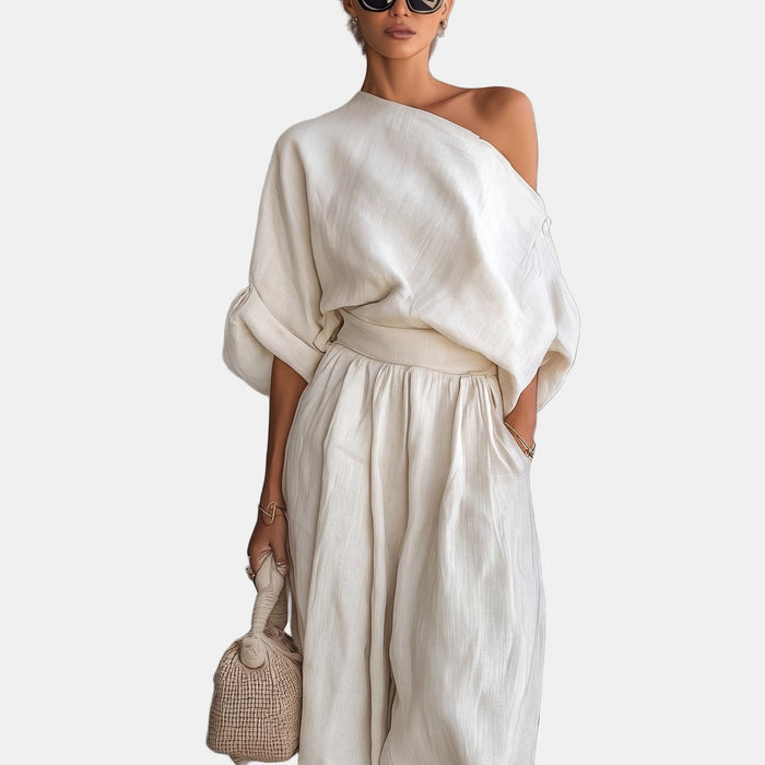 Nancy | Off-the-Shoulder Maxi Dress