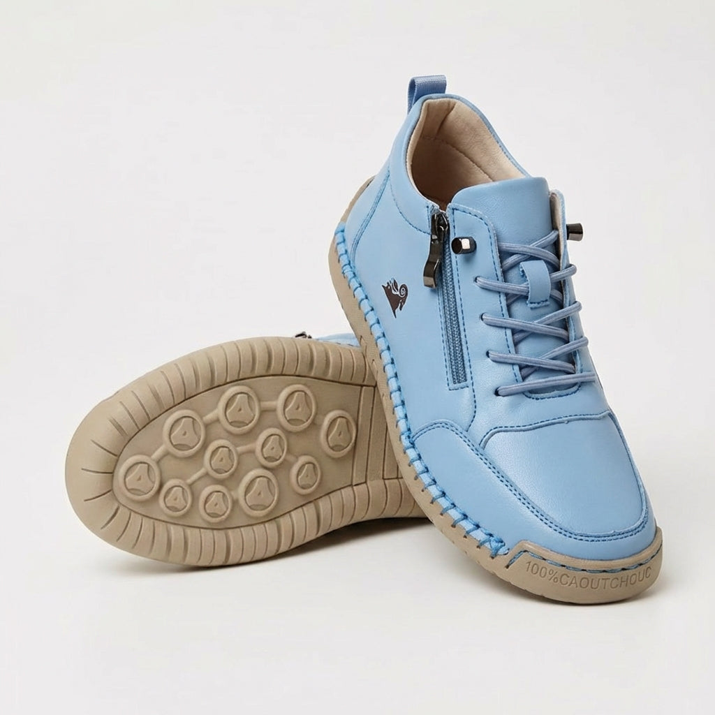 Soleil Orthopedic Comfort Zip Sneakers Blue, photo studio