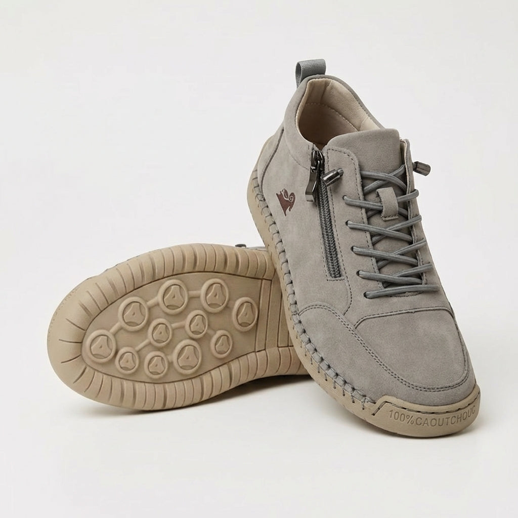 Soleil Orthopedic Comfort Zip Sneakers Dark Grey, photo studio