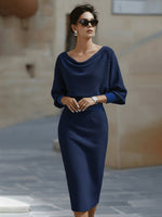 Marian | Cowl-Neck Cocktail Dress