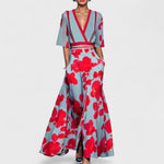 Ocean | Elegant Floral Maxi Dress