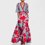 Ocean | Elegant Floral Maxi Dress