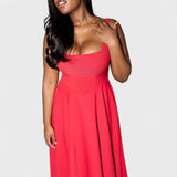Adeline | Timeless Square-Neck Midi Dress