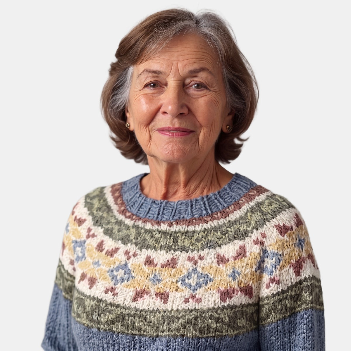 Olive Diamond Nordic Jumper