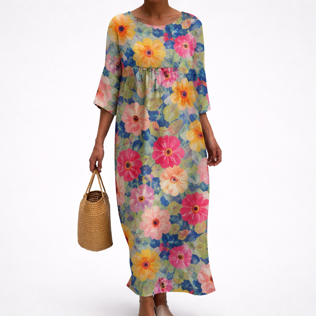 Olympia | Women's Chic Flowy Maxi Dress