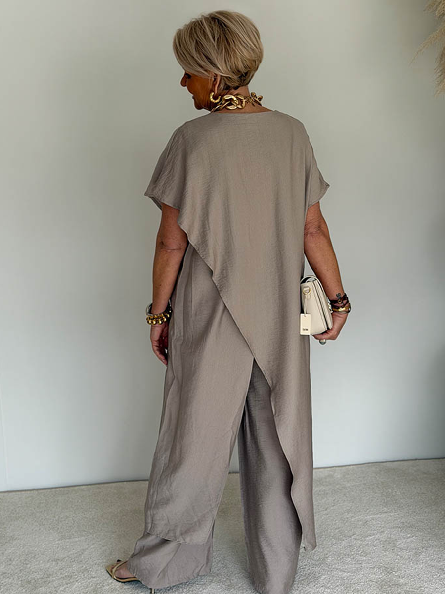 Greer | Draped Asymmetric Dress