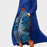Daniella | Linen Dress and Floral Denim Set