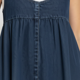 Vintage Strappy Denim Maxi Dress
