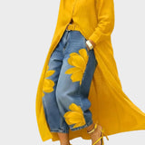 Daniella | Linen Dress and Floral Denim Set