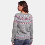 Pink Floral Nordic Jumper