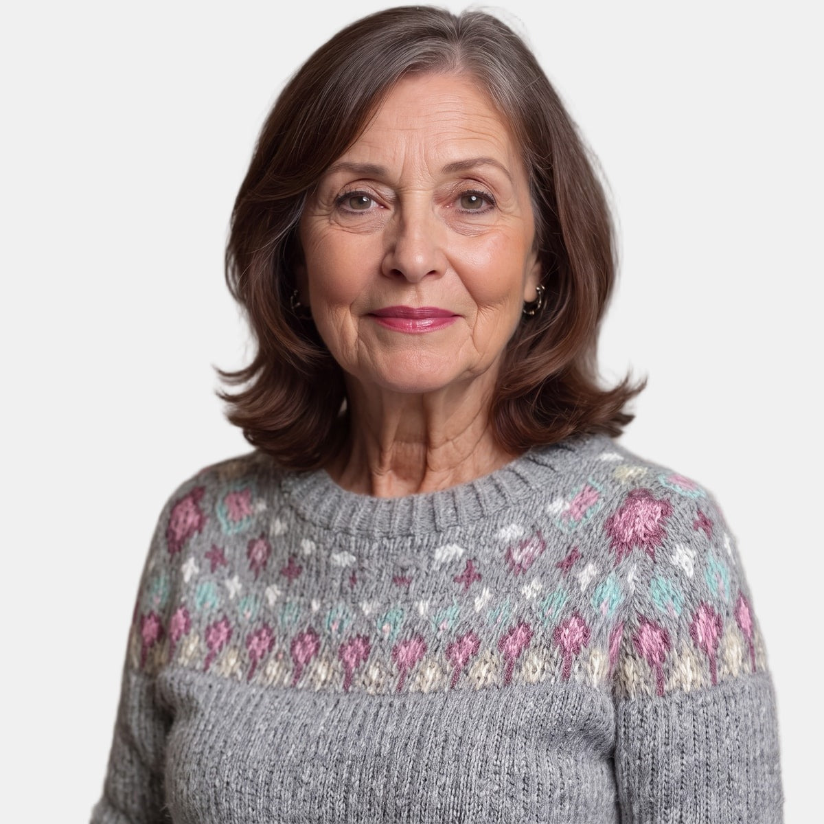 Pink Floral Nordic Jumper