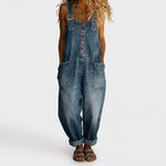 Primrose | Women's Vintage Soft Cotton Denim-Look Overalls