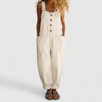 Primrose | Women's Vintage Soft Cotton Denim-Look Overalls