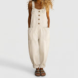 Primrose | Women's Vintage Soft Cotton Denim-Look Overalls