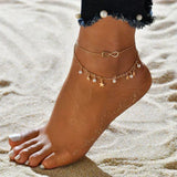 Eilis | Infinity Pearls and Stars Anklet