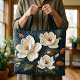 Quilted Handcrafted Bag - Delicate Magnolia