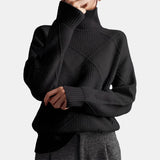 Quilted High-Neck Jumper