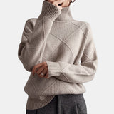 Quilted High-Neck Jumper