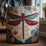Quilted Laundry Basket - Art Deco Dragonfly