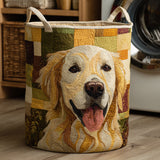 Quilted Laundry Basket - Golden Retriever