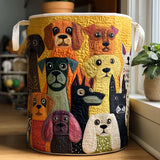 Quilted Laundry Basket - Parade of Dogs