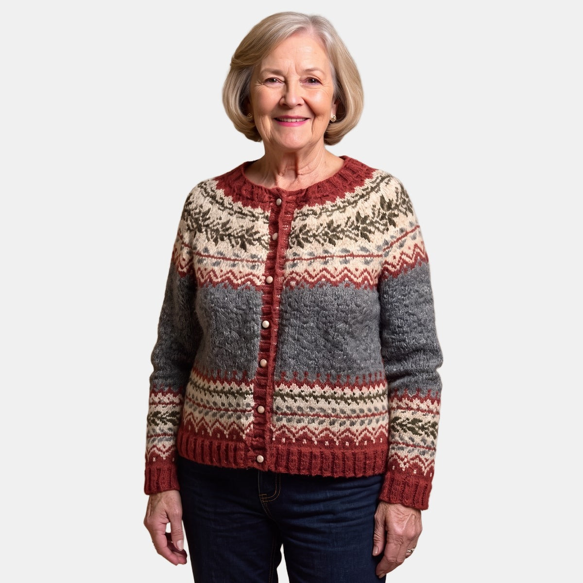 Red Earth Nordic Cardigan