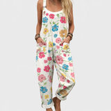 Sabina | Women's Bright Spring Floral Overalls