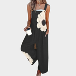 Salome | Women's Sleek Boho Contrast Floral Overalls