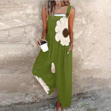 Salome | Women's Sleek Boho Contrast Floral Overalls