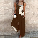 Salome | Women's Sleek Boho Contrast Floral Overalls