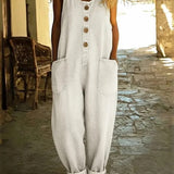 Vintage Denim Overalls with Large Pockets