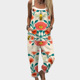 Selene | Women's Bright Soothing Floral Overalls