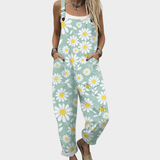 Selina | Women's Bright Fresh Daisy Overalls