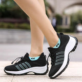 Llinos | Sock-Style Knit Sneakers with Toggle Laces