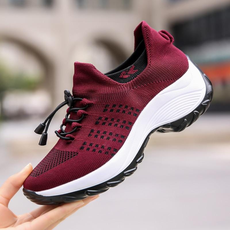 FlexiFit Slip-On Sneakers Red, photo studio